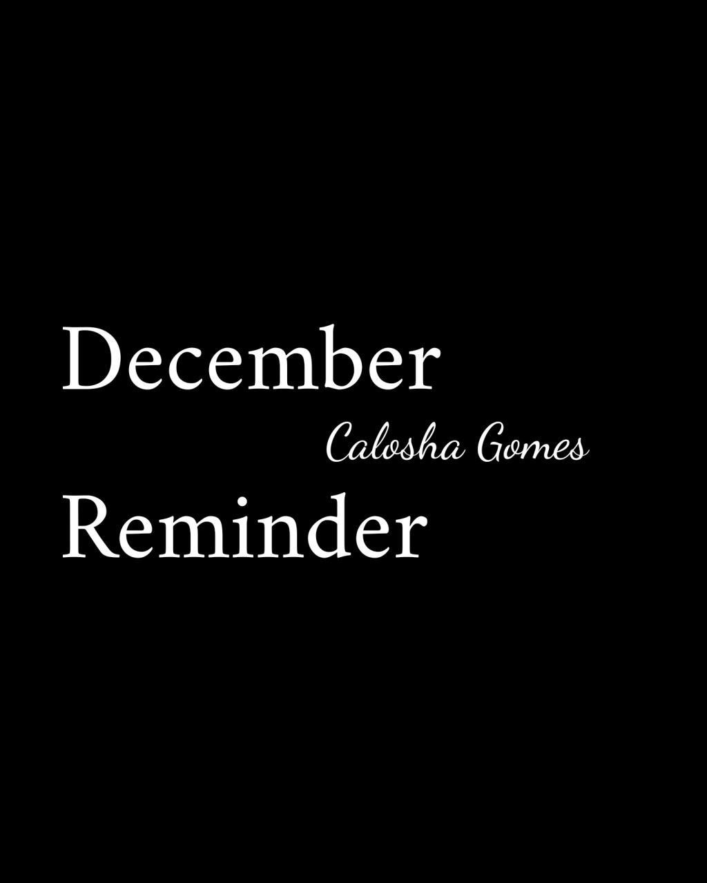 December Reminder